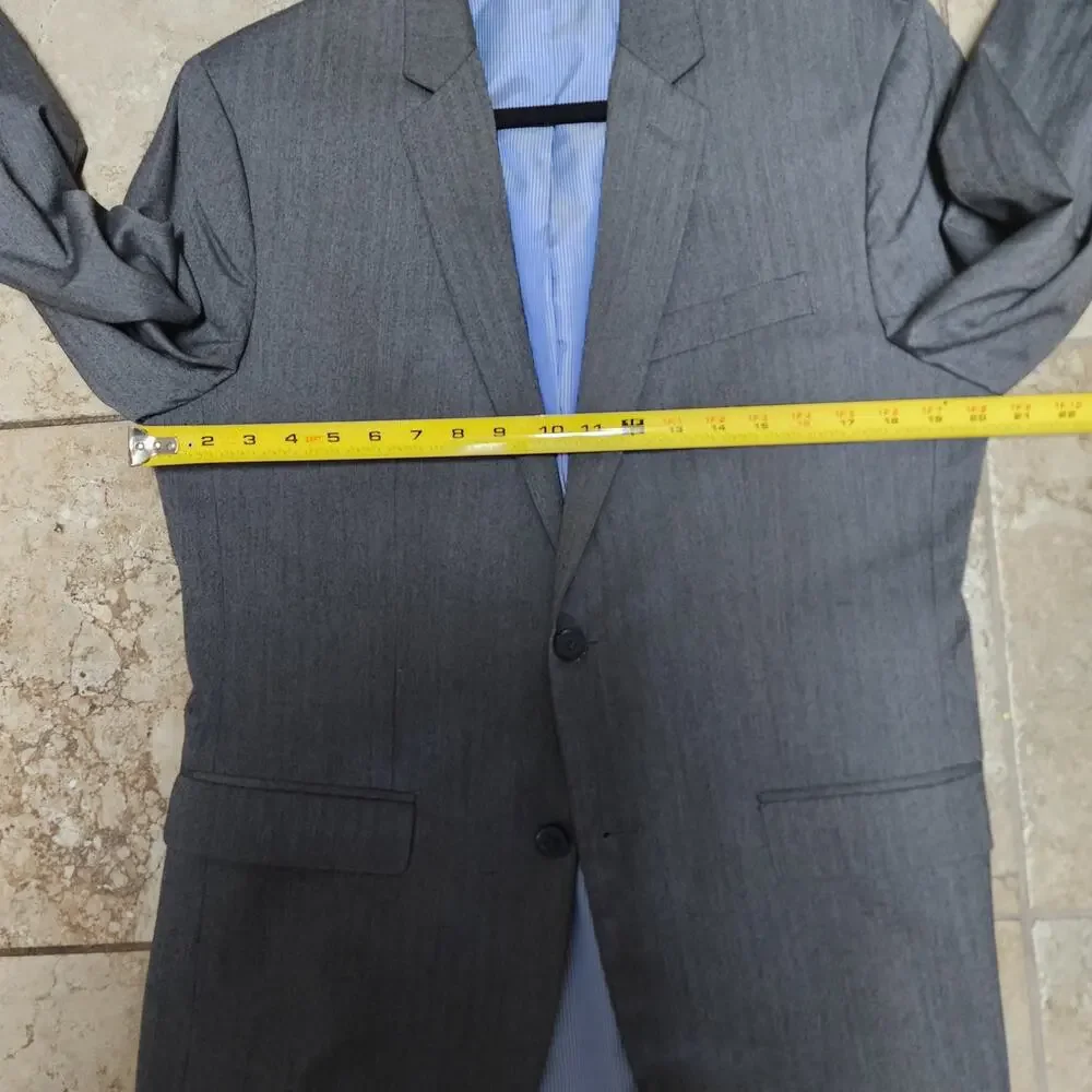Banana Republic Grey Herringbone Blazer Tailored Fit 40 R